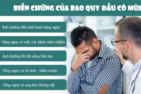 Quy đầu có mùi hôi gây ra những ảnh hưởng nghiêm trọng đối với sức khỏe