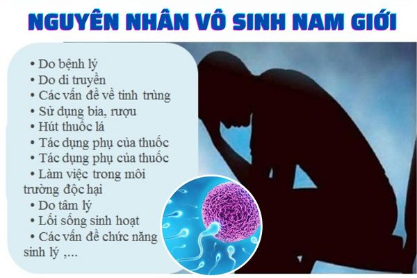 Vô sinh nam giới do nhiều nguyên nhân khác nhau gây ra